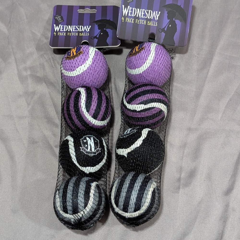 Wednesday Adams Purple and Black Fetch Balls 2 Pack